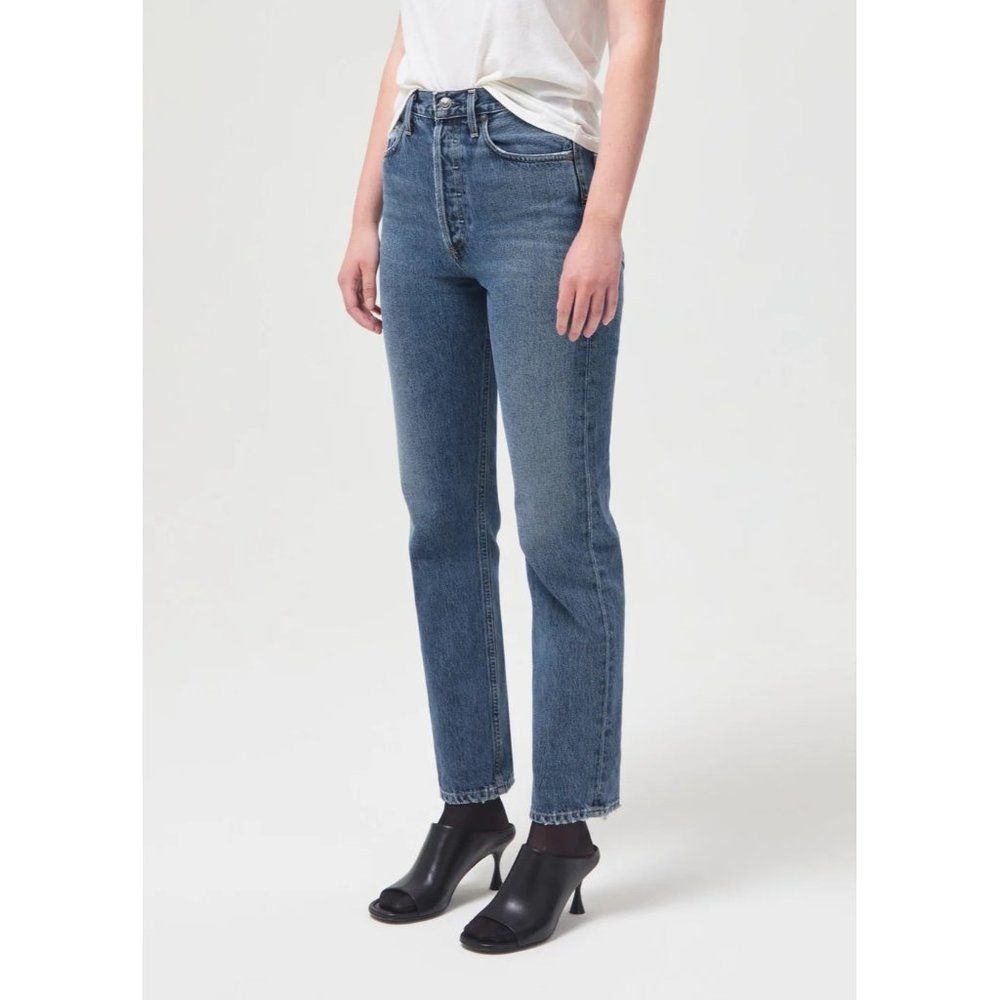 NEW Agolde 90'S Pinch Waist High Rise Straight in Portrait Size 26 - Picture 4 of 10